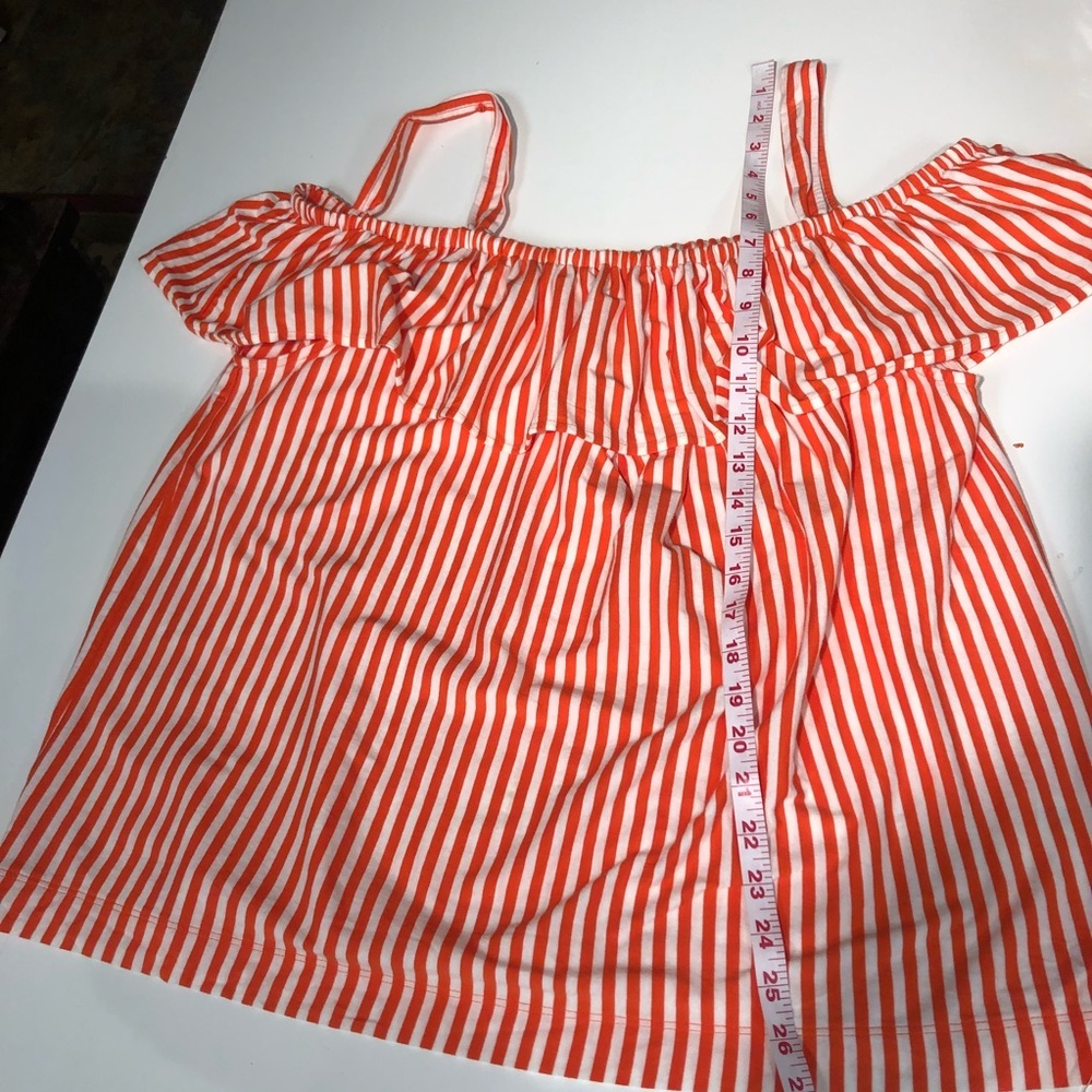 Women J Crew off shoulder stripped tank top , XXL - Picture 5 of 7